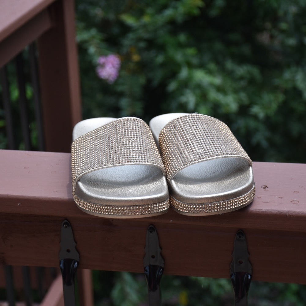 Forever Jeweled Slide Ons, Never Worn - Picture 3 of 5